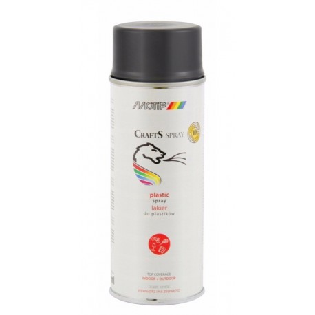 Motip Crafts Lakier do Plastiku Czarny Spray - 400ml