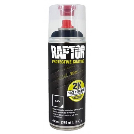 U-POL RAPTOR Spray 2K Środek Ochronny Karoserii 400ml - Czarny