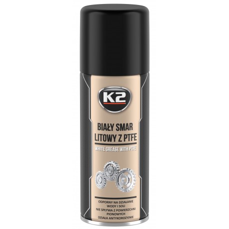 K2 Smar Biały Litowy z PTFE Spray - 400ml