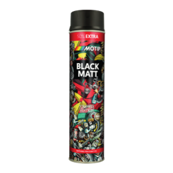 Motip Lakier Akrylowy Czarny Mat Spray 600ml